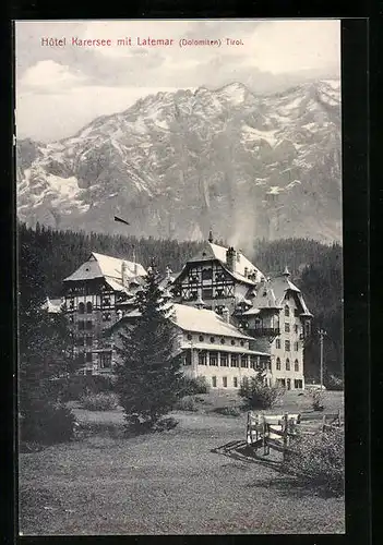 AK Karersee, Hotel mit dem Latemar