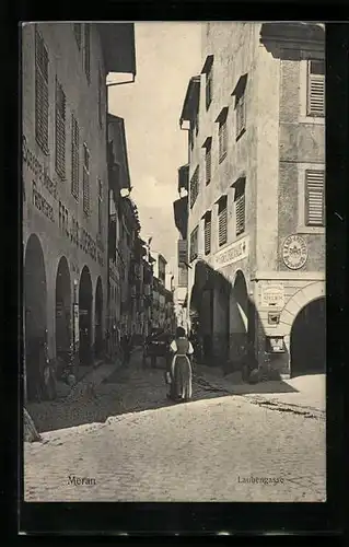 AK Meran, Blick in die Laubengasse