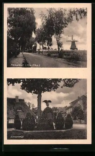 AK Hanstedt, Windmühle und Ehrenmal