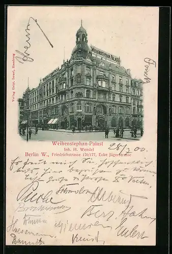 AK Berlin, Weihenstephan-Palast in der Friedrichstrasse