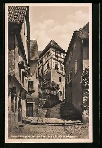 AK Wimpfen a.N., Blick in die Marktgasse