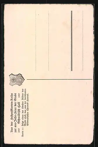 AK Schwäbisch Hall, Altertümliche Stadtkarte