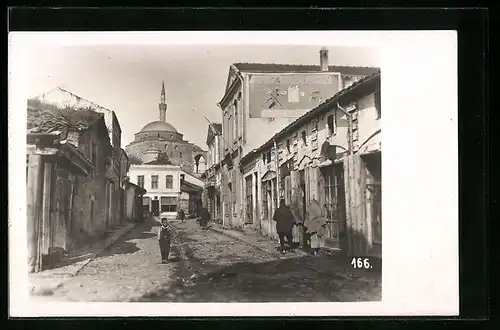 AK Uesküb, Strassenpartie mit Moschee
