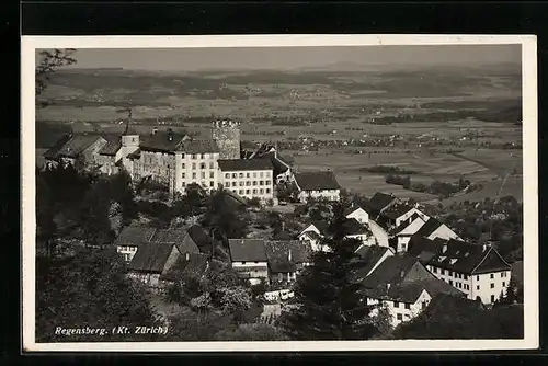 AK Regensberg /Kt. Zürich, Ortsansicht aus der Vogelschau