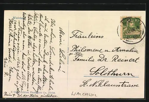 AK Walchwil, Teilansicht mit Rossberg