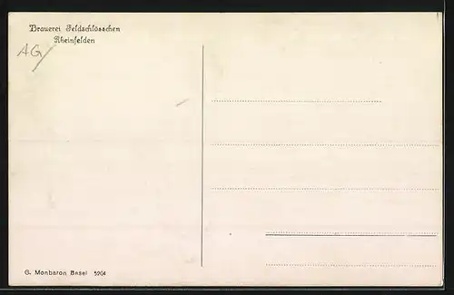AK Rheinfelden, Brauerei Feldschlösschen