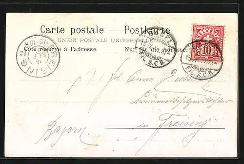 Lithographie Basel, Rathaus, Stadtwappen