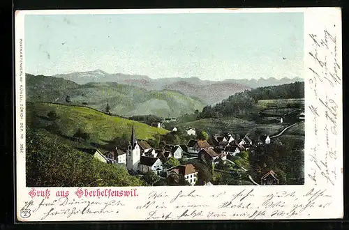 AK Oberhelfenswil, Gesamtansicht der Ortschaft