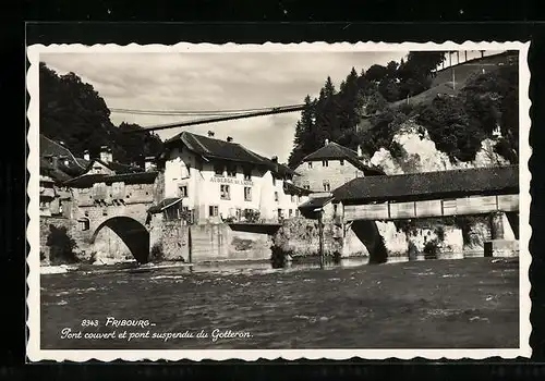 AK Fribourg, Pont couvert et pont suspendu du Gotteron, Auberge de L`Ange