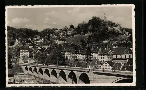 AK Baden, Ansicht der Burghalde