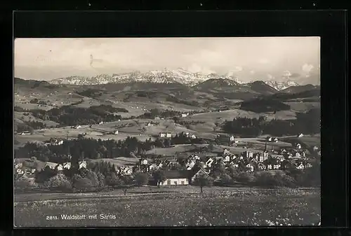 AK Waldstatt, Ortsansicht mit Säntis