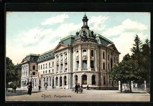 AK Chur, Blick auf Postgebäude