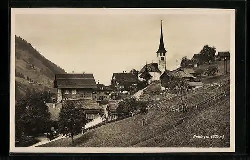 AK Spiringen, Ortsansicht mit Kirche