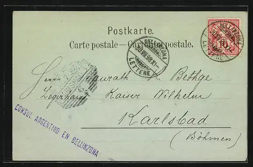 Mondschein-AK Zürich, Uferpartie mit Kirche