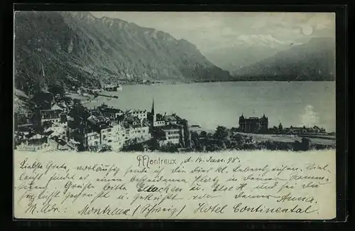 Mondschein-AK Montreux, Panorama