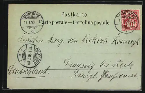 Mondschein-AK Montreux, Panorama