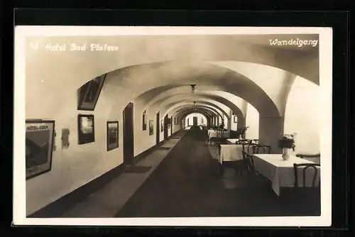 AK Bad Pfäfers, Hotel Bad Pfäfers, Wandelgang