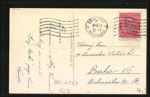 AK Beograd, Le théatre national, Strassenbahn