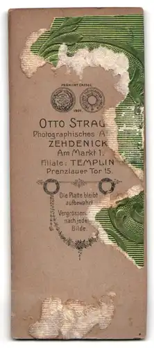 Fotografie Otto Strauch, Zehdenick, Am Markt 1, Bürgerliche Dame im Kleid mit Kragen