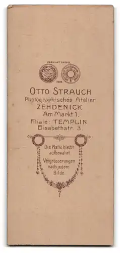 Fotografie Otto Strauch, Zehdenick, Am Markt 1, Junge Dame im eleganten Kleid