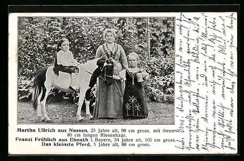 AK Liliputaner, Martha Ullrich aus Nossen und Franzi Fröhlich aus Ebnath