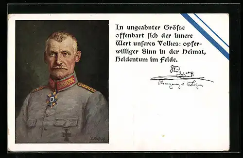 AK Portrait Kronprinz Rupprecht von Bayern in Uniform