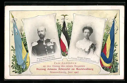 AK Braunschweig, Einzug des neuen Regenten Herzog Johann Albrecht zu Mecklenburg 1907