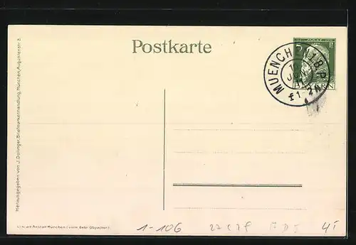 AK Zum Gedächtnis König Ludwig II. 1886-1911