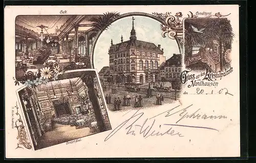 Lithographie Nordhausen, Cafe und Conditorei Krystallpalast