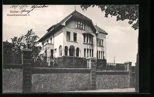 AK Goslar, Klaustorpromenade 6, Häuseransicht
