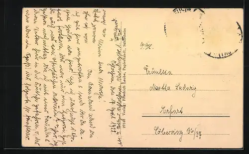 AK Schlotheim, Bürgerschule, Strassenansicht