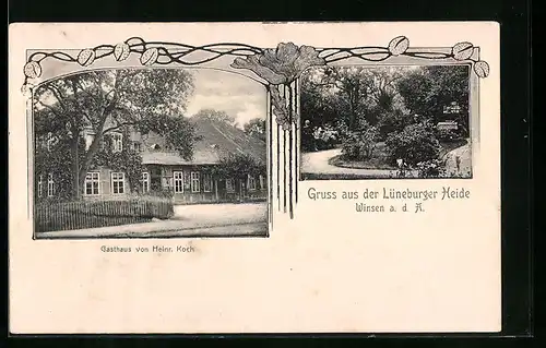 AK Winsen /Lüneb. H., Gasthaus Heinrich Koch mit Garten