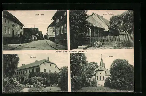 AK Wülfingerode, Dorfstrasse, Alte Schule, Schloss