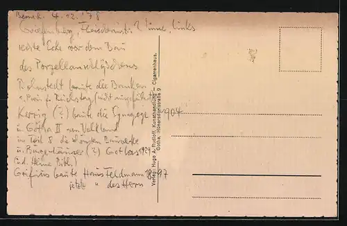 AK Gotha, Partie in der Friedrichstrasse