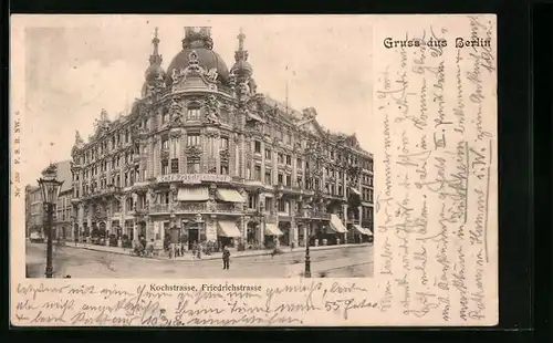 AK Berlin, Cafe Friedrichshof Kochstr., Ecke Friedrichstr.