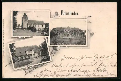 AK Rabenkirchen, Kirche, Johannsen, Pastorat