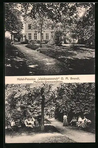 AK Malente-Gremsmühlen, Hotel-Pension Waidmannsruh von O. M. Brandt