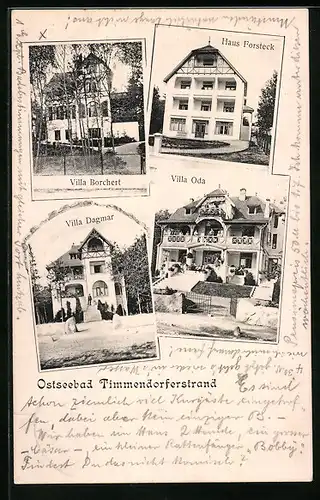 AK Timmendorferstrand, Hotel Haus Forsteck, Villa Borchert, Villa Oda