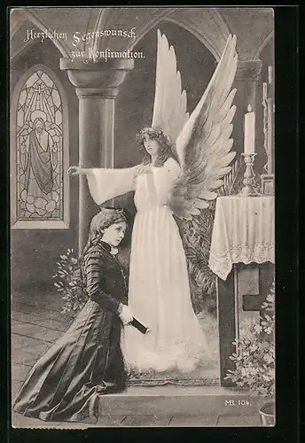 AK Segenswunsch zur Konfirmation, Schutzengel