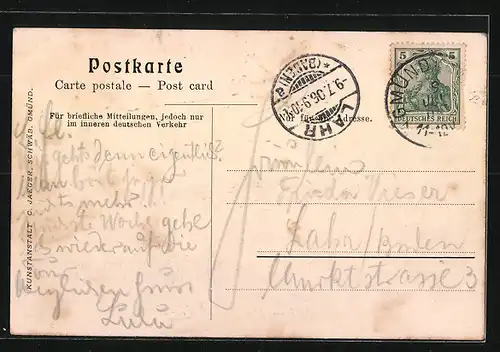 AK Gmünd, Marktplatz mit Brunnen