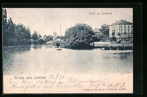 AK Landau, Teich im Ostpark