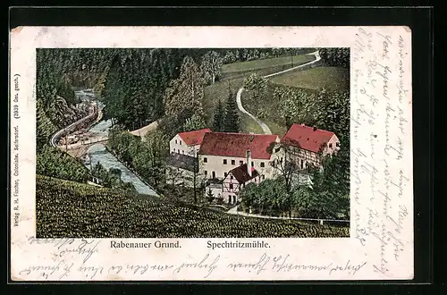 AK Rabenau, Spechtritzmühle im Rabenauer Grund