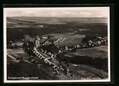 AK Berggiesshübel, Teilansicht, Fliegeraufnahme