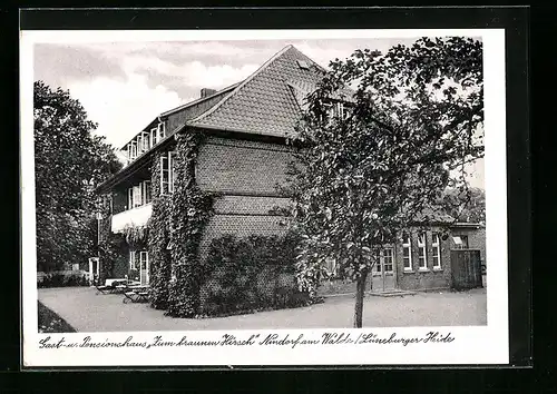 AK Nindorf am Walde /Lüneburger Heide, Gast- und Pensionshaus Zum brauenen Hirsch