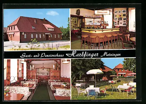AK Metzingen /Göhrde, Gast- und Pensionshaus G. Harfinger, Innenansichten