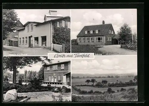 AK Tensfeld, Edeka Kaufhaus, Meierei, Schule