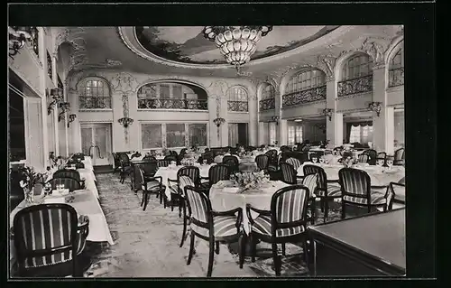 AK Passagierschiff New York der Hamburg-Amerika-Linie, Speisesaal I. Klasse