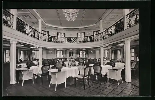 AK Passagierschiff New York der Hamburg-Amerika-Linie, Halle 2. Klasse