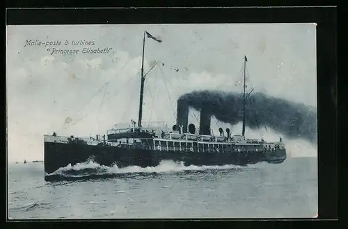 AK Malle-poste a turbines Princesse Elisabeth auf See