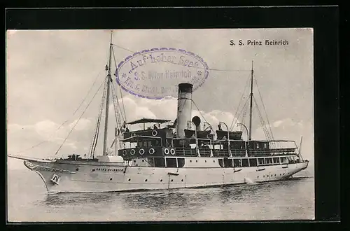 AK Passagierschiff Prinz Heinrich auf See